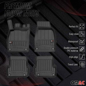 Audi A6 Floor Mat - Omac - Premium TPE - Black - '08-'11